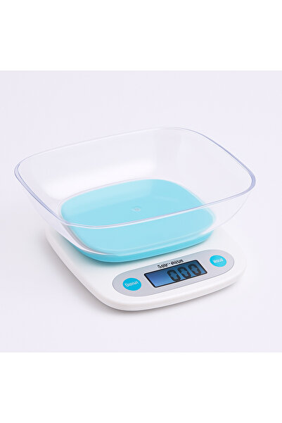 BLUE SİDE Hassas 5kg Mutfak Terazisi, Diyet ve Mutfak Ölçüm Aracı, Beyaz Renk
