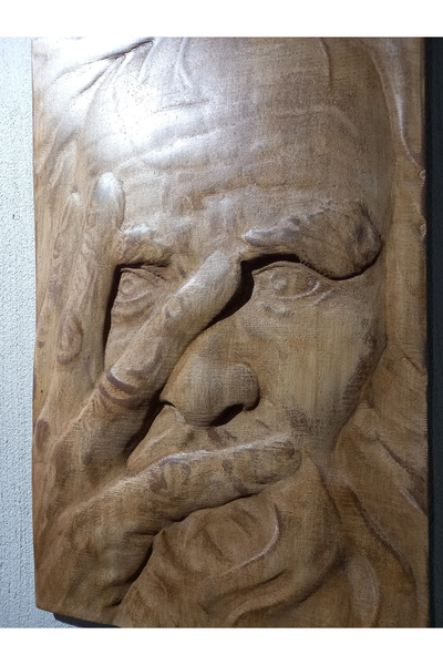 Store Yaşlı Adam Ahşap Oyma Tablo Miss Wood Türkiye