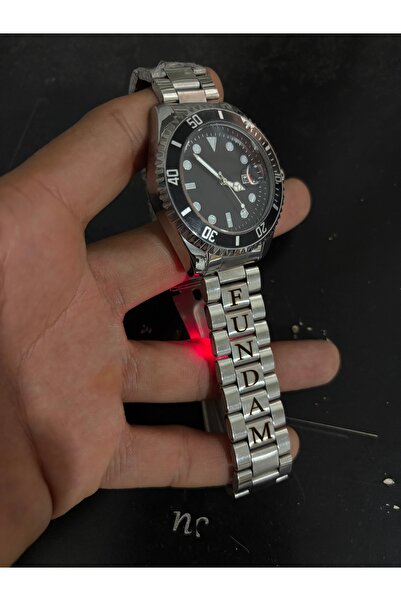 Çelik İsim İşlemeli Çelik Kordon Kol Saati - En Özel Hediye