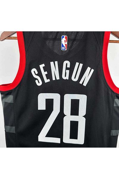 After Party Houston Rockets 2025 Alperen Şengün Basketball Jersey (Black) Vs Sports Singlet