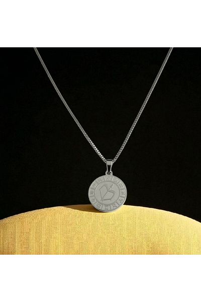 AKSESUARIM Women's Steel Zodiac Sign Necklace
