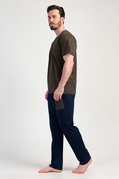 VİENETTA Cotton Men's Short Sleeve Pajama Suit, 311019