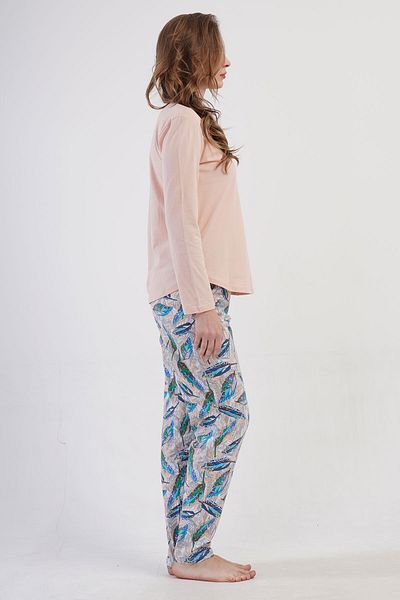 VİENETTA Cotton Women's Long Sleeve Pajamas Suit, 410018