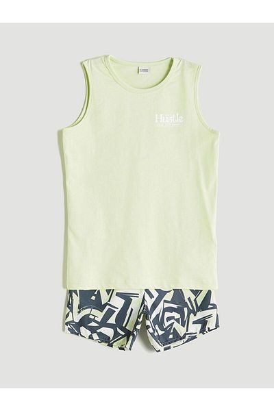 LC Waikiki LCW Kids Crew Neck Men's Tank Top and Swim Shorts