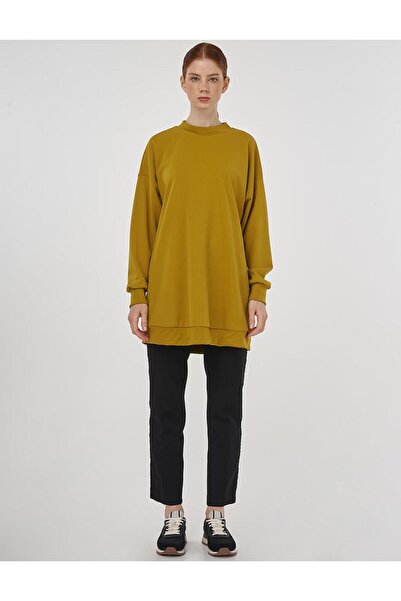 Kayra Sıfır Yaka Sweatshirt Oliv