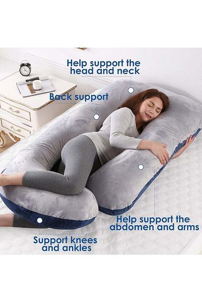 Saharaz 160cm ull Body Pregnancy Pillows With Velvet Cover, Removable and Washable, for Pregnant Women