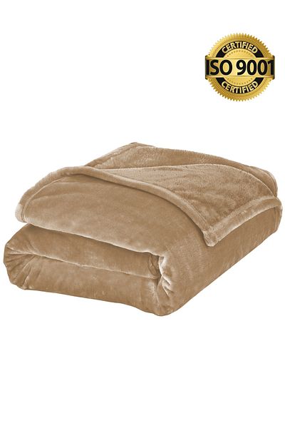 Master Home Textile Lightweight Velvet Blanket, 350GSM, 230x170cm Single Size, Soft All Season Flannel for Bed & Sofa