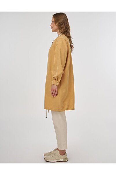 Kayra Κεντημένο Μοδάλ Ζακέτα Σαφράν