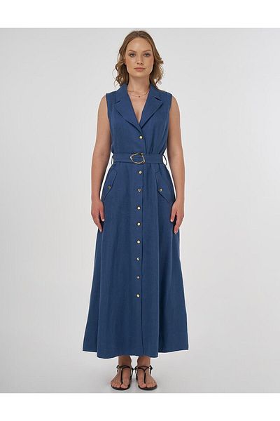 Kayra Rochie 100% din bumbac Indigo
