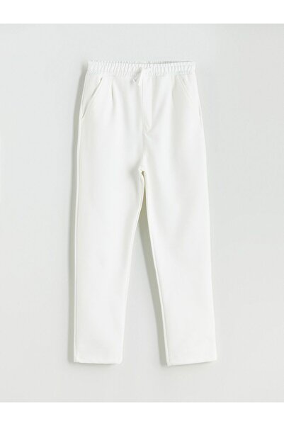 LC Waikiki Lcw Kids White Elastic Waist Boys' Trousers