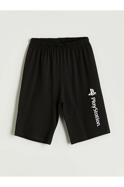 LC Waikiki Lcw Kids Buy Elastic Waist Playstation Printed Boys' Pajama Shorts