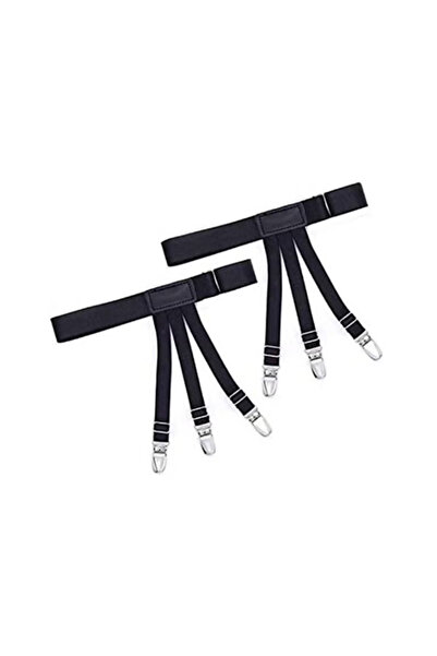 ENAR Adjustable Elastic Shirt Holder Garter Black