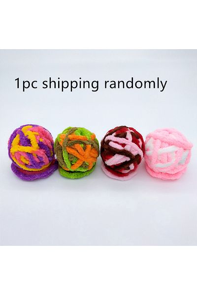 Choice random 1pc Dr.DC Pet cat toys are self entertaining chew and tease cats toy balls colored wool dog s