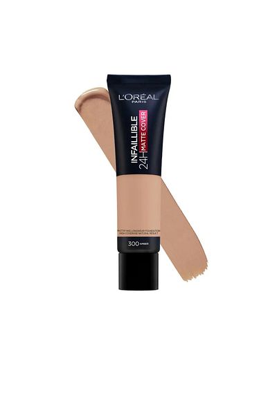 L'Oreal Paris Fond de ten fluid cu finisaj mat L'Oreal Paris Infaillible 32H, 300 Amber 30 ml
