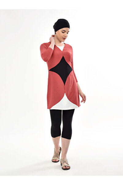 Ranuna Half Closed Swimsuit - Tile - Ranuna