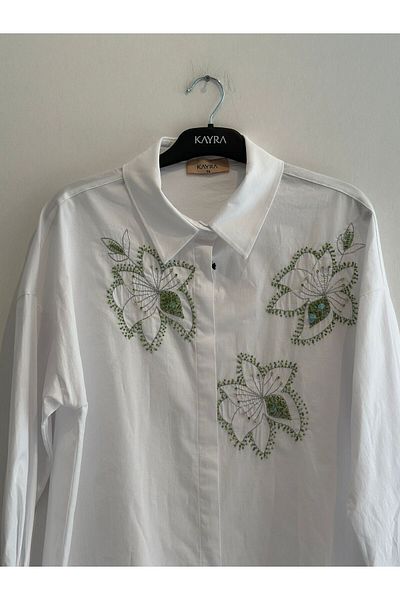 Kayra Cotton Tunic with Embroidery Detail