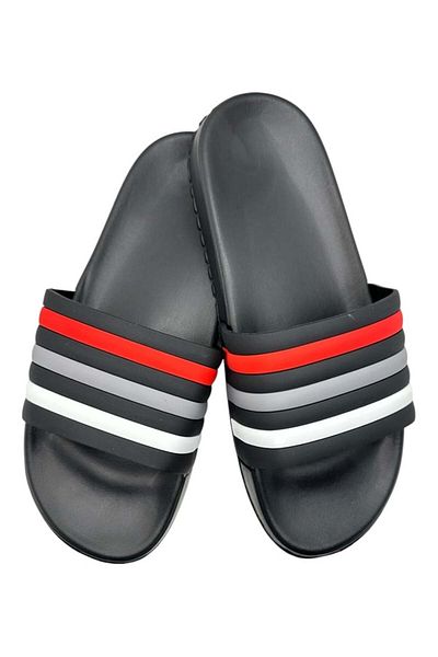 TECOS Men's beach or pool slippers, Tecos®, black, size 40, 25 cm, with modern design