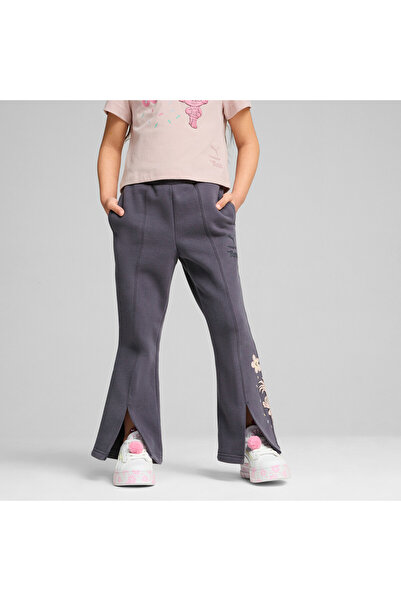 Puma Girls TROLLS Flared Pants - Gray