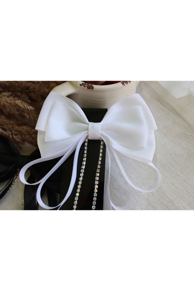 Shiklik MODA Кам'яний атласний бантик Модель Жіноча шпилька