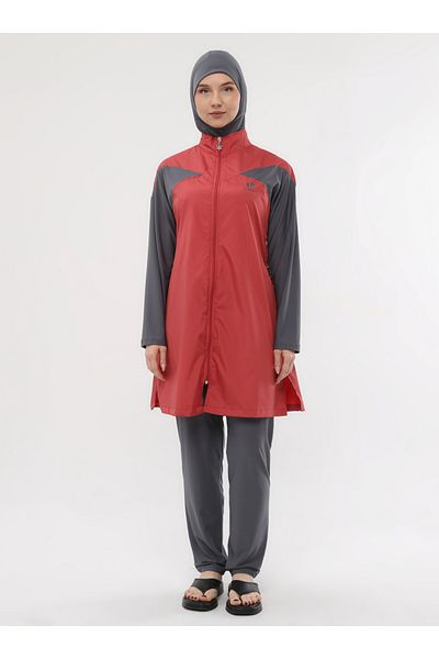 Ranuna Full Covered Hijab Swimsuit - Tile - Ranuna
