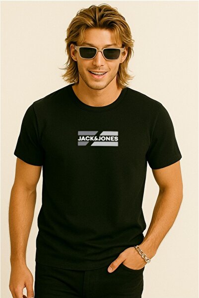 Jack & Jones Ανδρικό μπλουζάκι με λαιμόκοψη Jack&jones JJCORP με λογότυπο