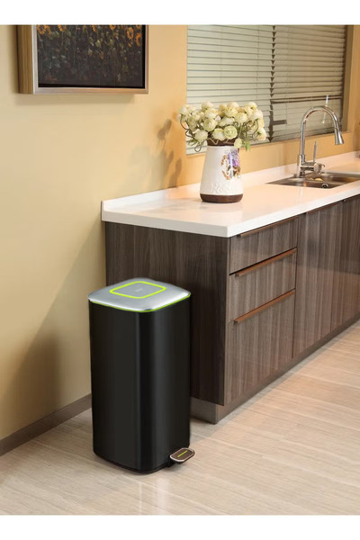EKO Regent 20l Pedal Bin – Brushed Stainless Steel, Soft-close, Fingerprint-resistant Trash Can