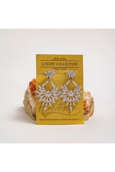 CHARM Statement earrings with zirconia ice flower type – Charm