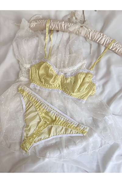 EDLİNGERİE Aurora Yellow Bralette Set