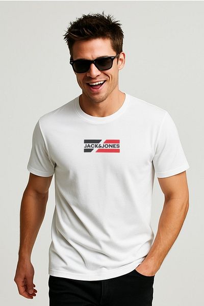 Jack & Jones Tricou pentru bărbați cu decolteu O cu logo Jack&jones JJCORP
