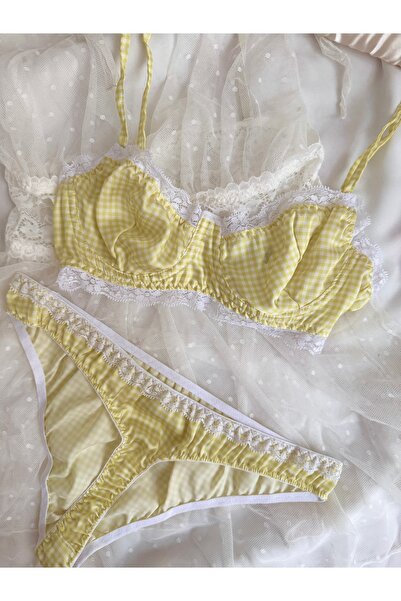 EDLİNGERİE Aurora Yellow Bralette Set
