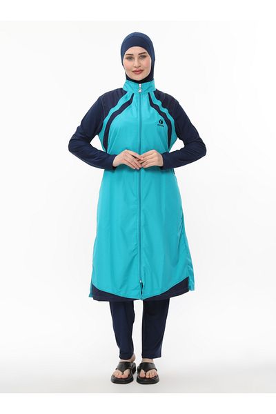 Ranuna Fully Covered Hijab Swimsuit - Mint Green - Ranuna