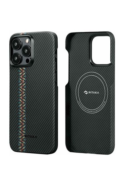 PITAKA Carcasă MagEZ 4 Aramid 600D pentru iPhone 15 Pro MagSafe Rhapsody