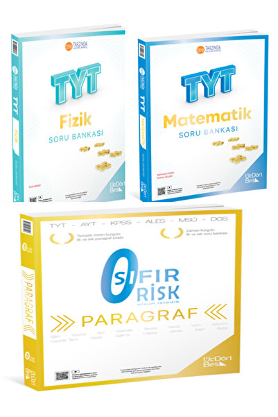 Üç Dört Beş Yayıncılık TYT FİZİK+MATEMATİK+PARAGRAF SIFIR RİSK