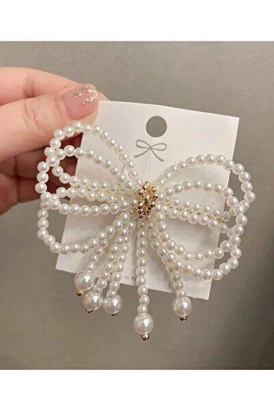 Shiklik MODA Cataramă pentru femei, model cu mărgele perlate de culoare albă