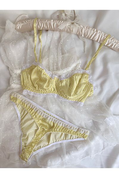 EDLİNGERİE Aurora Yellow Bralette Set