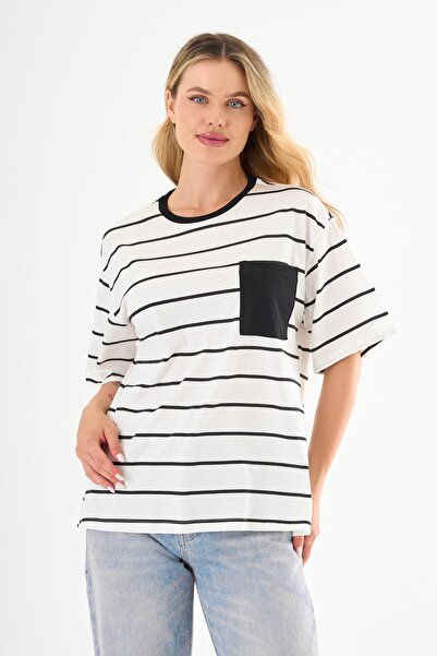 ALEXANDERGARDI Ριγέ μπλουζάκι με λεπτομέρεια τσέπης