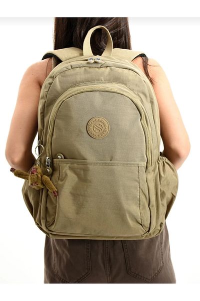 eflanmoda Sanmorris Klinkir Fabric Unisex Multi-Compartment Backpack and School Bag