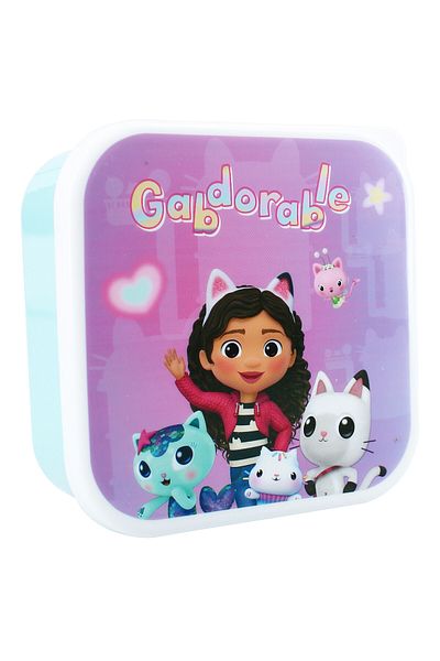 Gabby's Dollhouse Set 3 cutii sandwich din plastic, fara BPA, 12x12x6 cm, multicolor, Fresh Bites, Gabby's Dollhouse