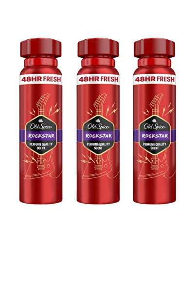 Old Spice Rockstar Men's Deodorant Body Spray 150 ml 3 Pieces