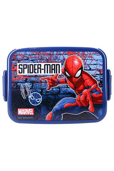 SPIDERMAN Sandwich box, with gasket and airtight closure, BPA-free, 16x13x5 cm, multicolor, Spiderman