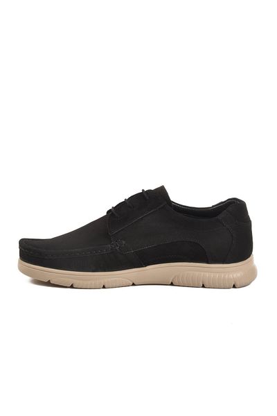 AYAKMOD 232061 m Black Nubuck Genuine Leather Men's Casual Shoes