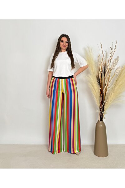 DE WHITES Plus Size Printed and Waist Elastic Pants