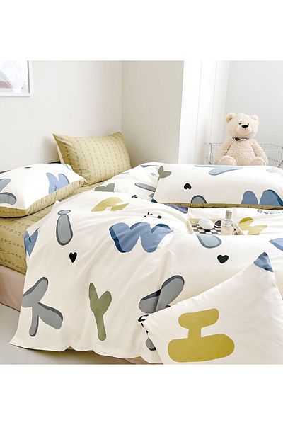 CHIRASO CHIRASO Linen, 100% Cotton, ELASTIC Sheet 180x200 cm, Duvet Sheet 200x230 cm, 2 Pillowcases