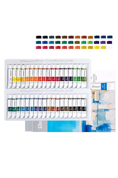 3DMasterLayers Dmast by Pebeo, Tempera Watercolour Set 36‑Color, 12 ml Tubes, Lightfast Pigments