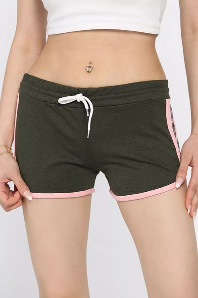 GÜLSELİ Mini pantaloni scurți imprimați pentru femei kaki