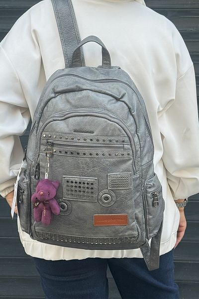 Just Polo Imported Washable Leather Backpack and School Bag