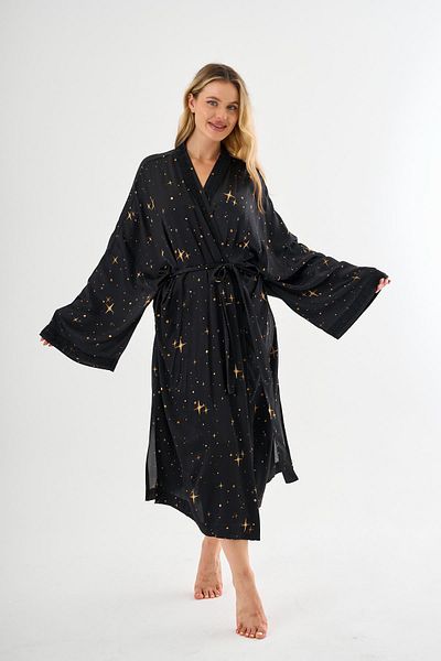 ALEXANDERGARDI Patterned Long Sleeve Standard Size Dressing Gown