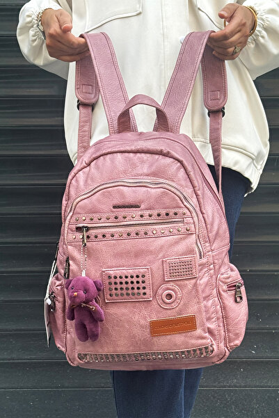 Just Polo Imported Washable Leather Backpack and School Bag