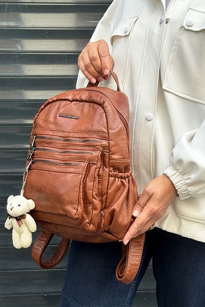 Just Polo Imported Washable Leather Backpack and School Bag