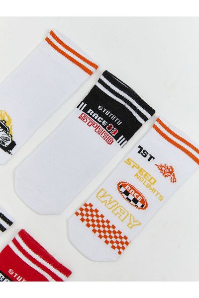 LC Waikiki New Season Patterned Boy's Booties Socks 5-Piece - S5Rr45Z4